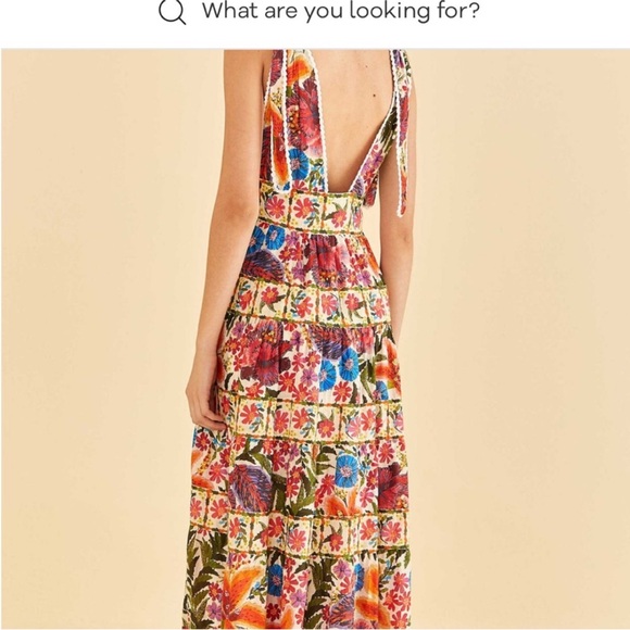 FARM Rio Off-White Tropical Yard Sleeveless Midi-dress, XXS, NWT - Picture 3 of 4